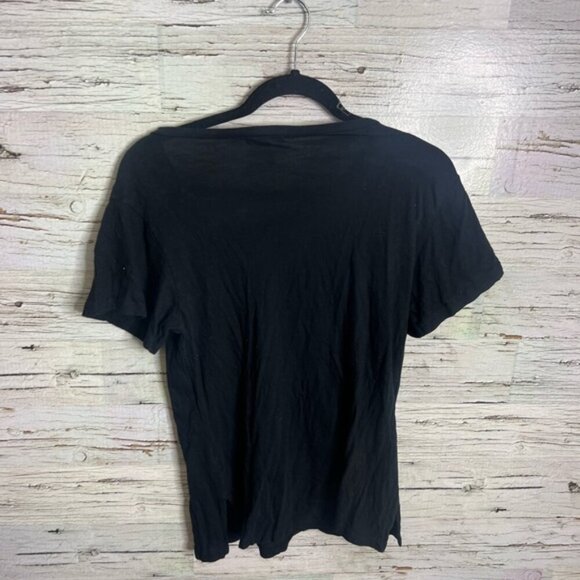 LNA Cotton Ripped Neck Tee Shirt black size medium made in the USA - Picture 6 of 6